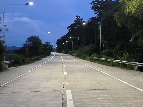 Real shots of solar road studs on Philippine roads