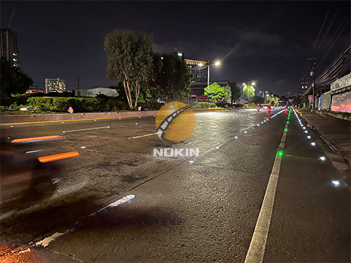 NOKIN Solar Road Studs on Philippine roads