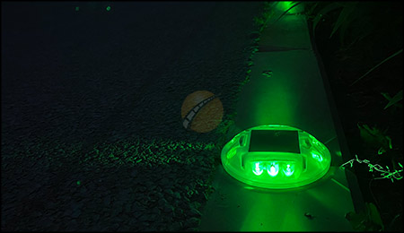 Solar road stud lights can be used as landscape lights